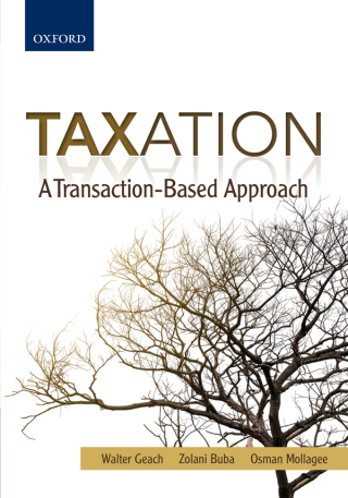 Cover image: Taxation: A Transaction-Based Approach 9780199042470