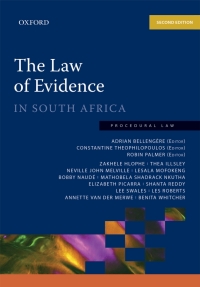 Imagen de portada: The Law of Evidence in South Africa 2nd edition 9780190733469