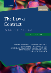 Imagen de portada: The Law of Contract in South Africa 3rd edition 9780190419820