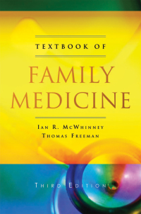 Cover image: Textbook of Family Medicine 3rd edition 9780199708628