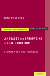 Cover image: Languages and Languaging in Deaf Education 9780190455712