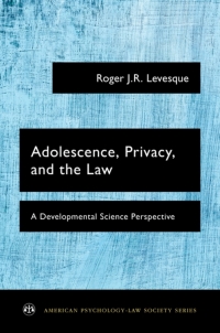Cover image: Adolescence, Privacy, and the Law 9780190460792