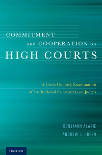 Cover image: Commitment and Cooperation on High Courts 9780199397594