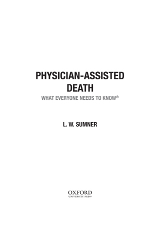 Cover image: Physician-Assisted Death 9780190490171