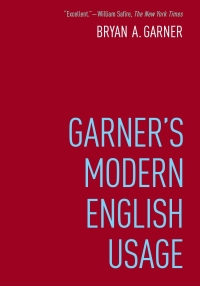 Imagen de portada: Garner's Modern English Usage 4th edition 9780190491499