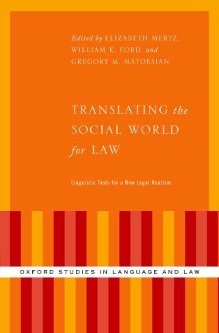 Imagen de portada: Translating the Social World for Law 1st edition 9780199990559