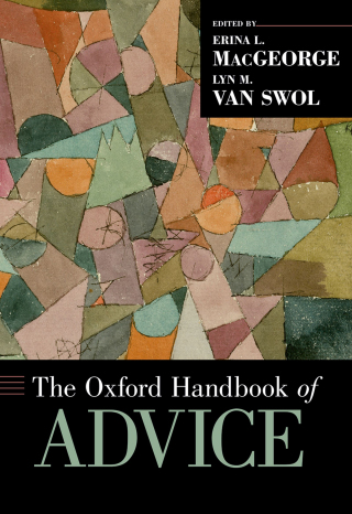 Cover image: The Oxford Handbook of Advice 1st edition 9780190630188