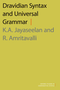 Cover image: Dravidian Syntax and Universal Grammar 9780190630225