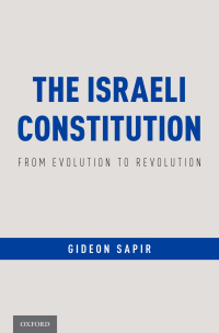 Cover image: The Israeli Constitution 9780190680329