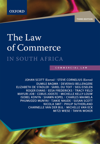 Imagen de portada: The Law of Commerce in South Africa 3rd edition 9780190753481