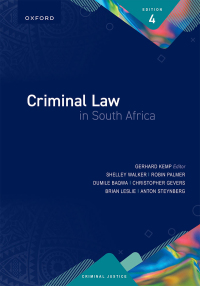 Omslagafbeelding: Criminal Law in South Africa 4th edition 9780190744649