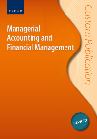 Cover image: Managerial Accounting and Financial Management 200 - MAFM Custom Publication 1st edition