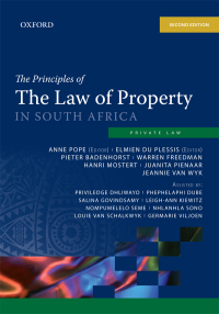 Cover image: The Principles of The Law of Property in South Africa 2nd edition 9780190733001