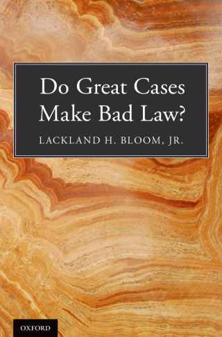 Cover image: Do Great Cases Make Bad Law? 9780199765881