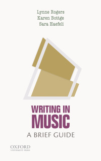 Imagen de portada: Writing in Music 9780190872724
