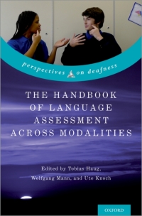 Cover image: The Handbook of Language Assessment Across Modalities 9780190885052