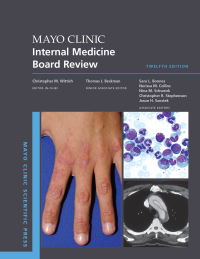 Cover image: Mayo Clinic Internal Medicine Board Review 12th edition 9780190938369