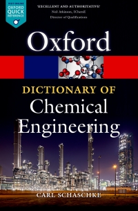 Imagen de portada: A Dictionary of Chemical Engineering 9780199651450
