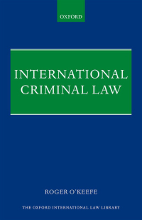 Omslagafbeelding: International Criminal Law 9780199689040