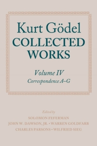 صورة الغلاف: Kurt Gödel: Collected Works: Volume IV 9780199689613