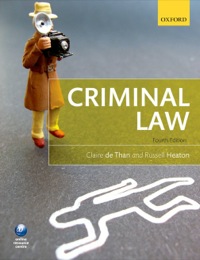 Cover image: Criminal Law 4th edition 9780199657209