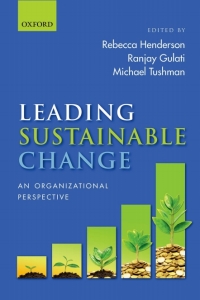 Cover image: Leading Sustainable Change 1st edition 9780198704072