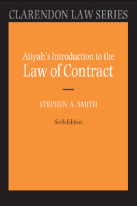 Cover image: Atiyah's Introduction to the Law of Contract 6th edition 9780199249411