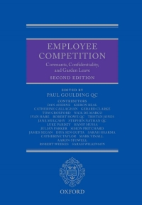 Imagen de portada: Employee Competition 2nd edition 9780199587698
