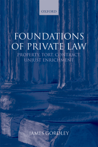 Cover image: Foundations of Private Law 9780199227662