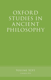 Cover image: Oxford Studies in Ancient Philosophy, Volume 46 1st edition 9780198712923