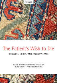 Cover image: The Patient's Wish to Die 1st edition 9780198713982
