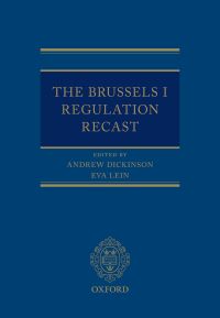 Cover image: The Brussels I Regulation Recast 9780198714286