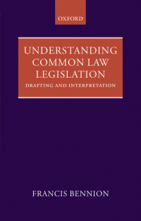 Omslagafbeelding: Understanding Common Law Legislation 9780199564101