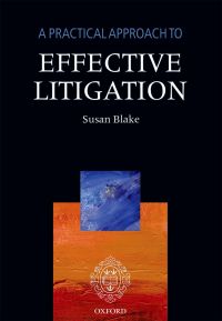 Cover image: A Practical Approach to Effective Litigation 8th edition 9780198715948