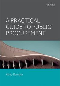 Cover image: A Practical Guide to Public Procurement 9780198716112