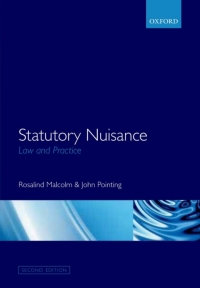 Cover image: Statutory Nuisance: Law and Practice 2nd edition 9780199564026