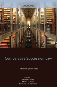 Imagen de portada: Comparative Succession Law 1st edition 9780199696802