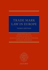 Cover image: Trade Mark Law in Europe 3e 3rd edition 9780198726050