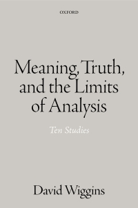 Omslagafbeelding: Meaning, Truth, and the Limits of Analysis 9780198726173