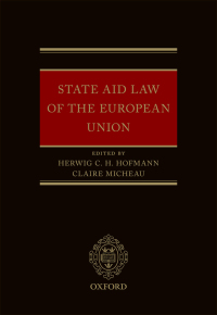 Cover image: State Aid Law of the European Union 1st edition 9780198727460