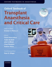 Cover image: Oxford Textbook of Transplant Anaesthesia and Critical Care 1st edition 9780199651429