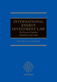 Cover image: International Energy Investment Law 2nd edition 9780198732471