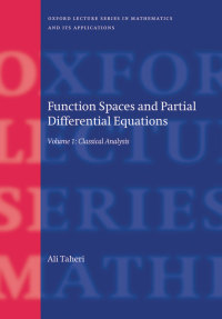 Cover image: Function Spaces and Partial Differential Equations 9780198733133