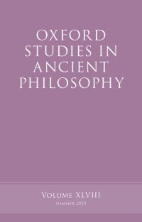 Cover image: Oxford Studies in Ancient Philosophy, Volume 48 1st edition 9780198735540