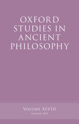 Omslagafbeelding: Oxford Studies in Ancient Philosophy, Volume 48 1st edition 9780198735540