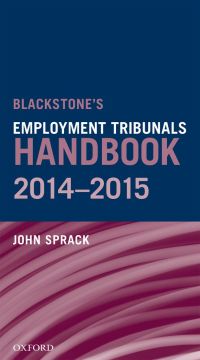 Imagen de portada: Blackstone's Employment Tribunals Handbook 2014-15 1st edition 9780198719427