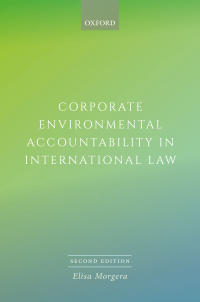 Imagen de portada: Corporate Environmental Accountability in International Law 2nd edition 9780198738046