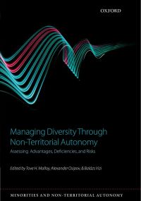 Imagen de portada: Managing Diversity through Non-Territorial Autonomy 1st edition 9780198738459