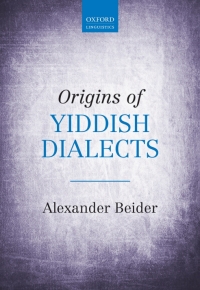 Imagen de portada: Origins of Yiddish Dialects 9780198739319