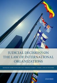 Cover image: Judicial Decisions on the Law of International Organizations 1st edition 9780198743620